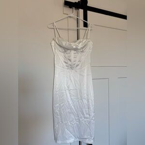 Elegant White Satin Bridal Dress